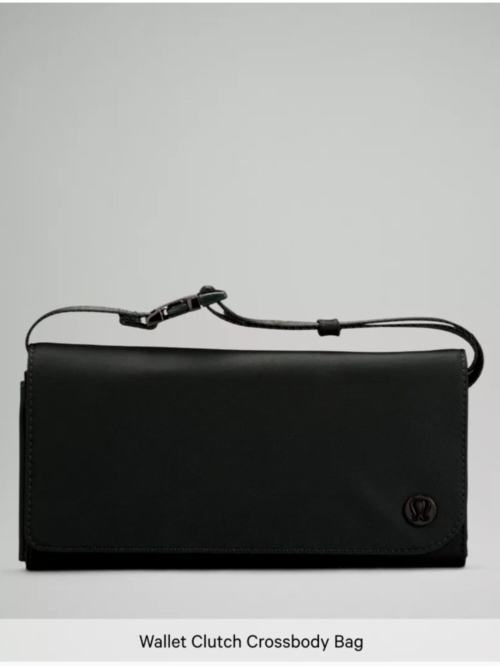 Lululemon Women's Black Nylon Wallet Clutch Crossbody Bag